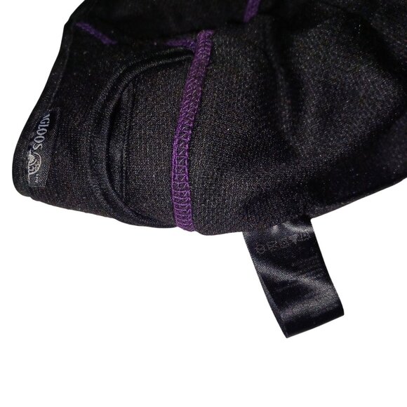 Igloos Gorpcore Retro Warm Royal Purple/Black Street Wear Urban Skully Cap Men - Picture 7 of 8